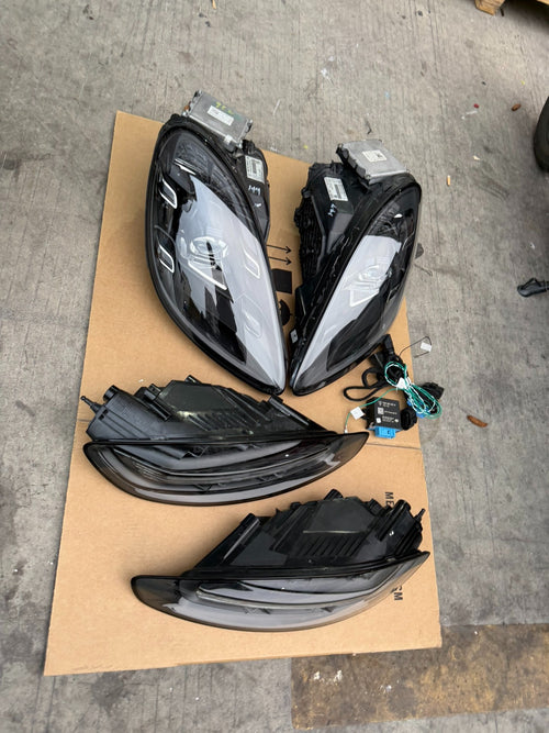 Porsche 718 Cayman/Boxster (982) OEM LED Matrix Headlight Assemblies + Smoked Taillights (2016–2021) w/ Harness image 2