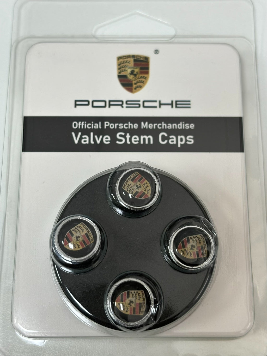 Porsche OEM Metal Tire Valve Stem Caps (Set of 4) image 1