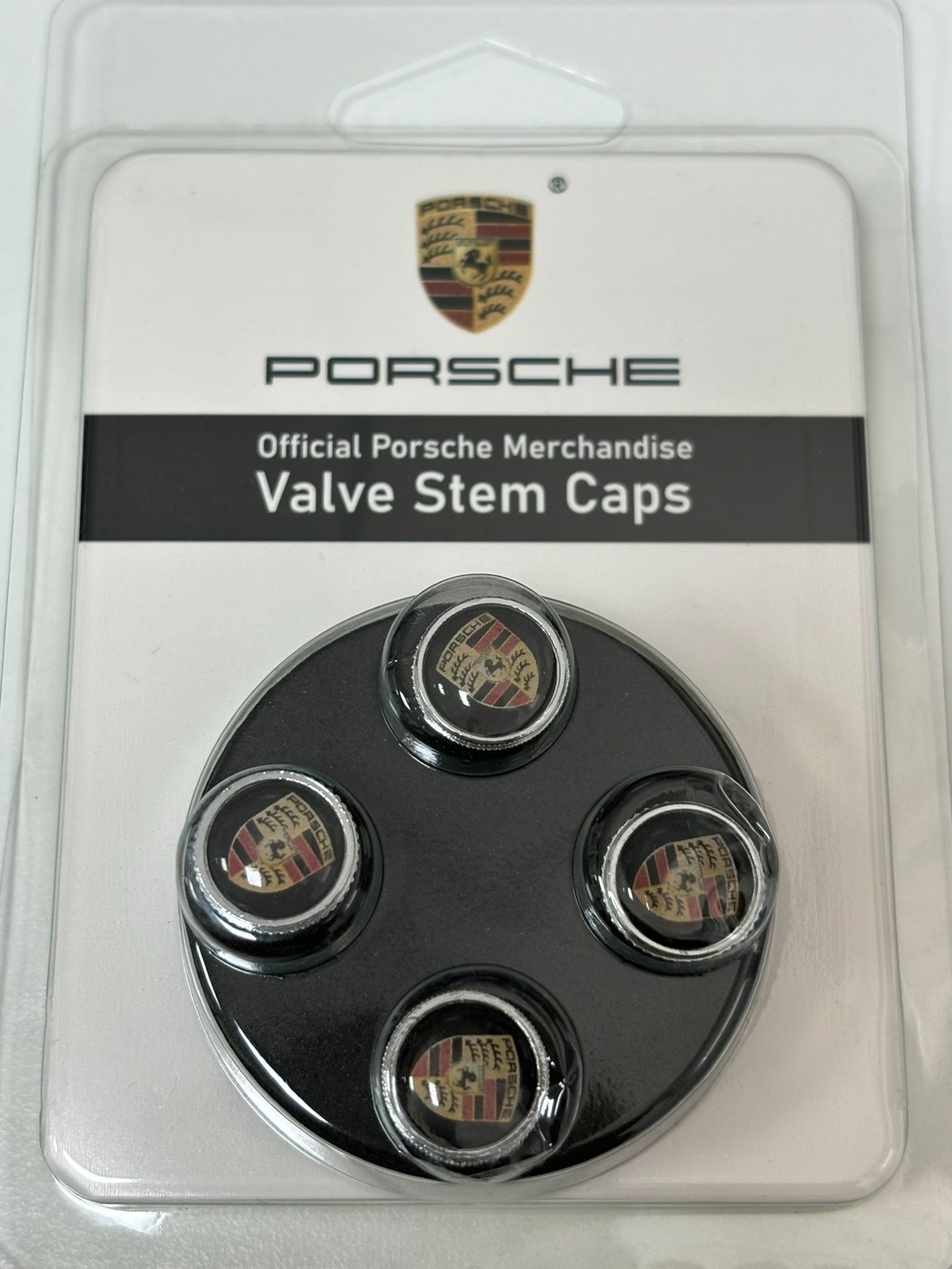 Porsche OEM Metal Tire Valve Stem Caps (Set of 4) image 1