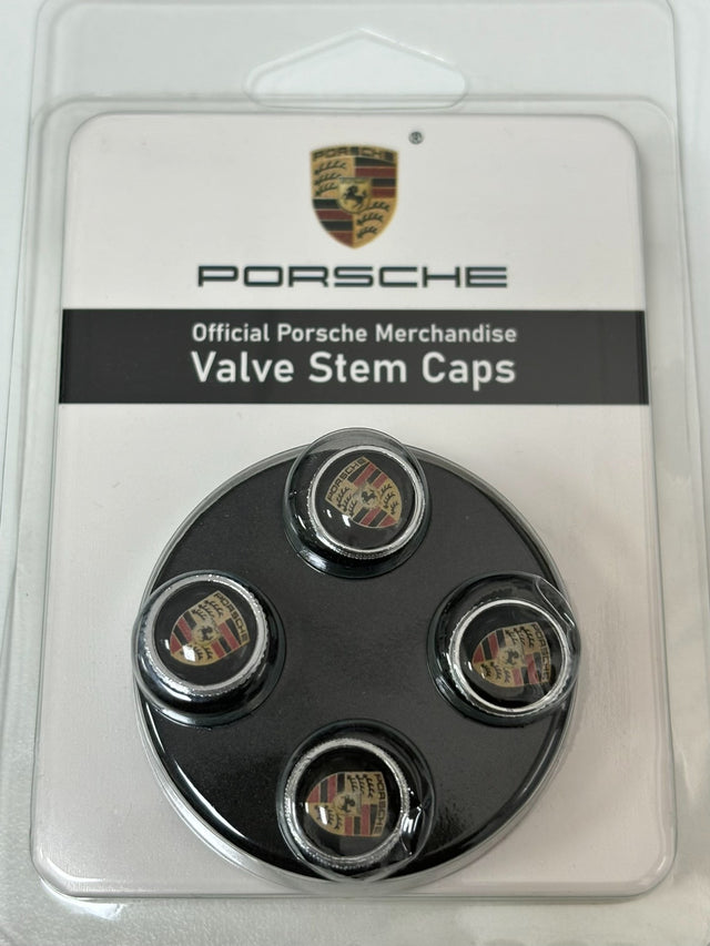 Porsche OEM Metal Tire Valve Stem Caps (Set of 4) image 1