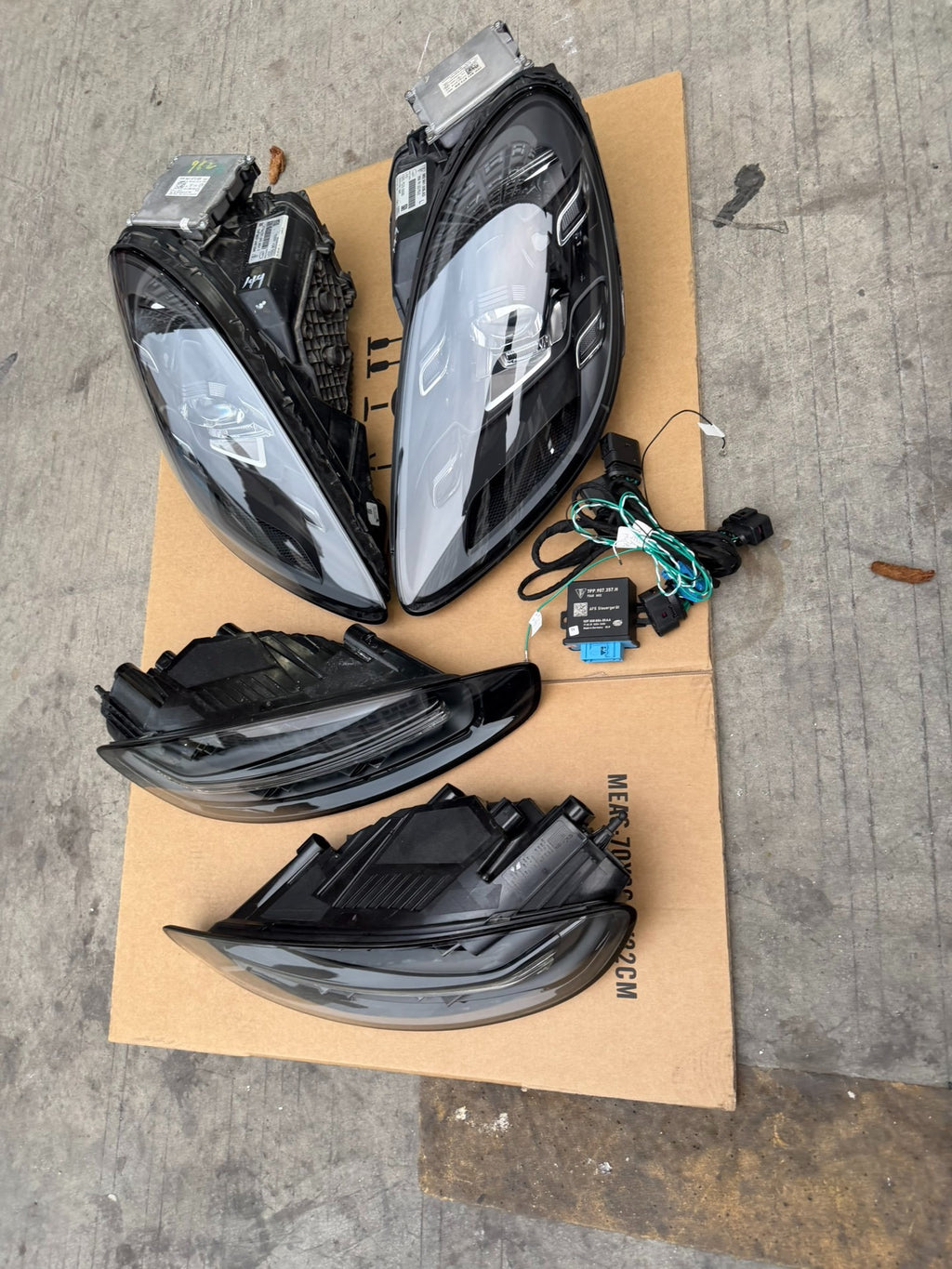 Porsche 718 Cayman/Boxster (982) OEM LED Matrix Headlight Assemblies + Smoked Taillights (2016–2021) w/ Harness image 3